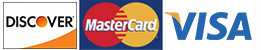 Discover, Master Card, Visa Logos